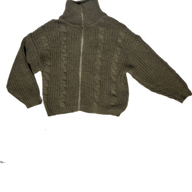 Cardigan in maglia con zip