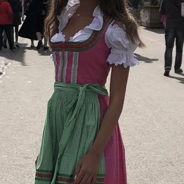 Dirndl Rosa/ Pink und Grün 
