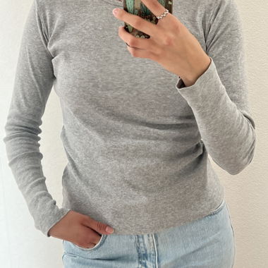 Brandy Melville Basic-Pullover grau