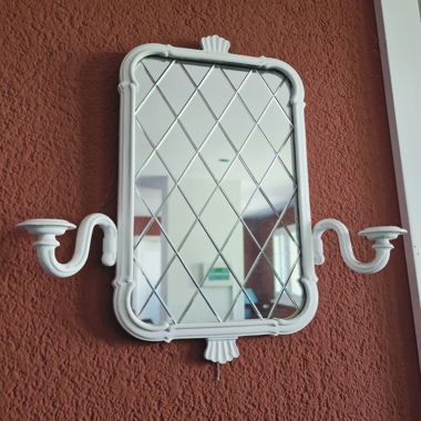 Miroir mural avec bougeoirs
