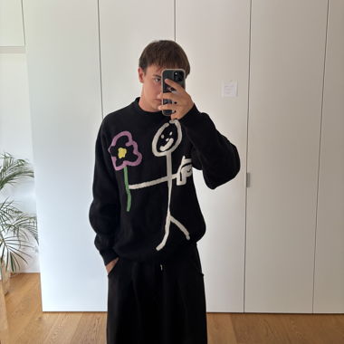 Schwarzer Pulli Supram x Tellmewhynot