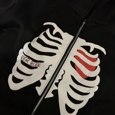 VERBLEE ZIP-HOODIE SKULL PRINT