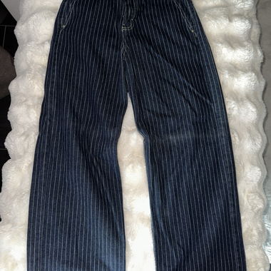 Jeans bleu foncé à rayures Pull&Bear