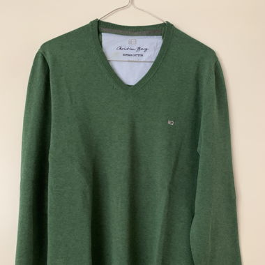 Christian Berg Men's Cotton Sweater V-neck size S