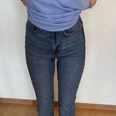 Wash blue flare jeans