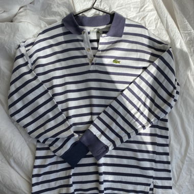 Polo Lacoste Vintage gestreift Marinière