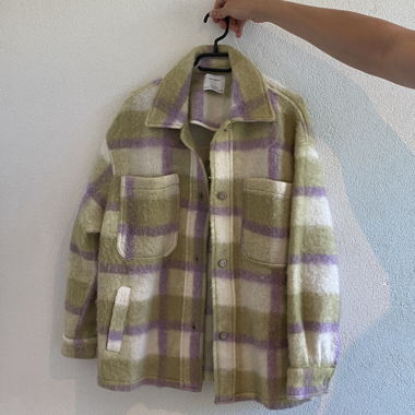 Veste surchemise à carreaux Bershka