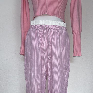 Gestreifte Hose Rosa