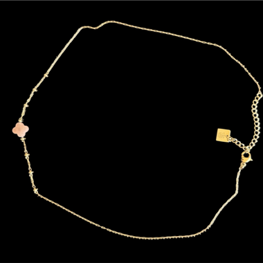 Zag necklace with sunstone stainless steel