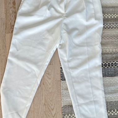White tailored trousers