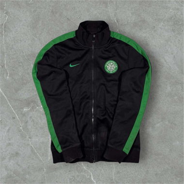 vintage nike celtic trackjacket in black/green
