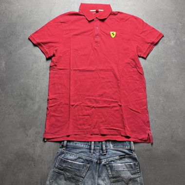 Vintage Ferrari Polo Red L