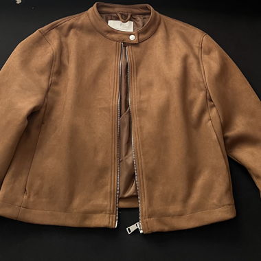 Veste en daim marron