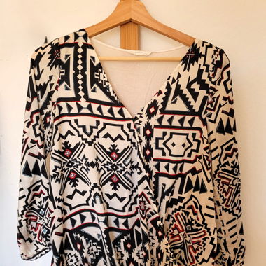 Blouse motif geometriques