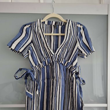 Baumwoll Leinen Mix Kleid