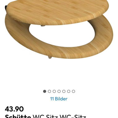 Abattant WC en bambou neuf et non utilisé, sans vis