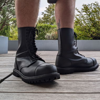 Kampfstiefel mit stahlkappen & geschraubten Sohlen