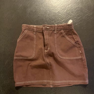 Brauner Jeans Rock 
