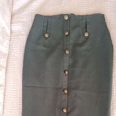Khaki Green Midi skirt