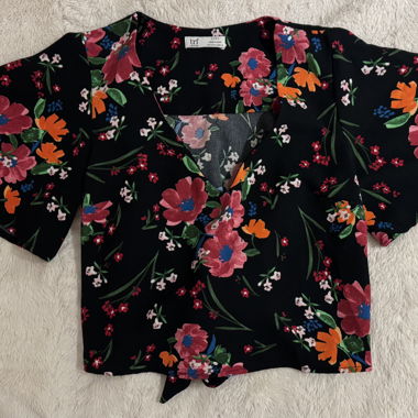 Top con motivo a fiori