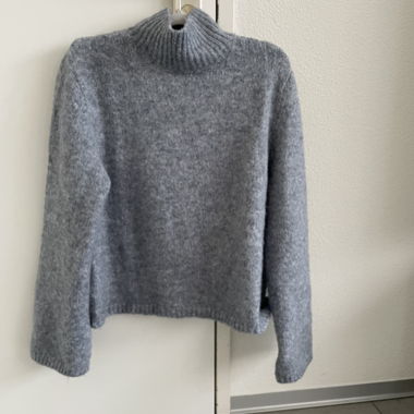 Ice-blue Turtleneck Sweater
