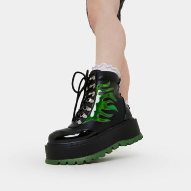 CHA CHA CHA Hologram Flame Boots - KOI footwear