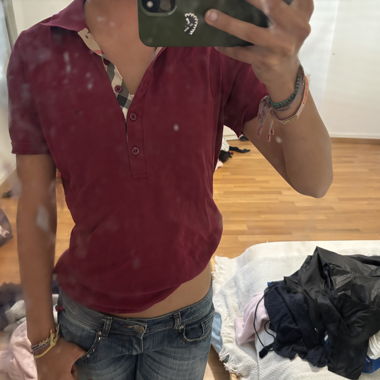 Vintage Burberry Bordeaux Polo