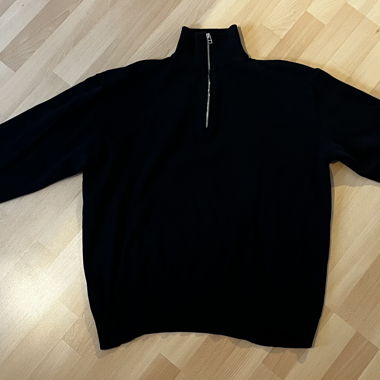 Black Half-Zip Sweater