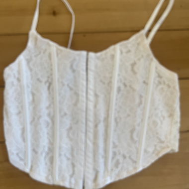 Top corset blanc