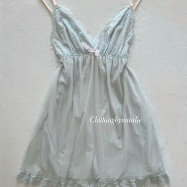 Coquette Blue Mesh Babydoll Size M