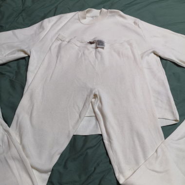 H&M ivory white pajama set