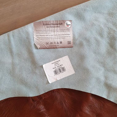 Tapis en véritable cuir de vache