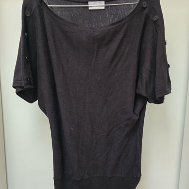 Wallis black short-sleeve knit top S/M