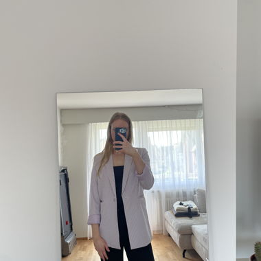 Karierter Blazer in Helllila