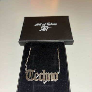 Collier Techno en argent véritable