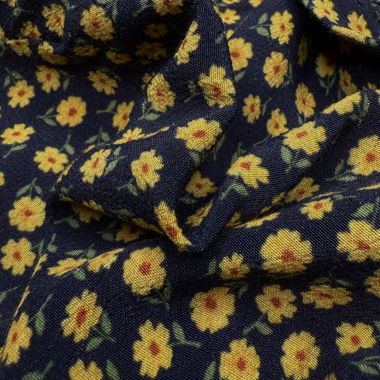 bric-a-brac - Gelbe Blumen Schwarze Sommerbluse