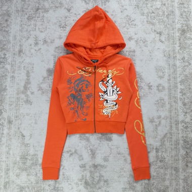 Felpa Y2K Ed Hardy XS arancione (sbrigati) 