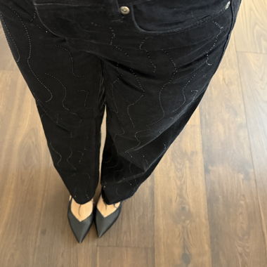 Zara Sparkly Black Denim Jeans