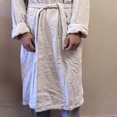 Accappatoio bianco in cotone