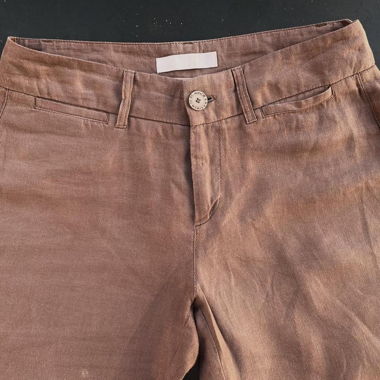 Brown linen pants