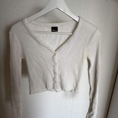 White Ribbed Vest