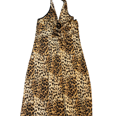 Leopard-Print-Halterkleid