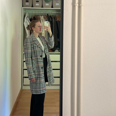 Karierter Mantel / Übergangsjacke