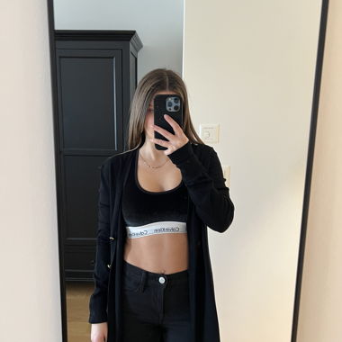 Bralette Velvet/Samt Calvin Klein noir