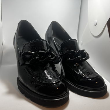 Paul Green Black Leather Heels