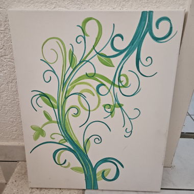 Toile décorative florale