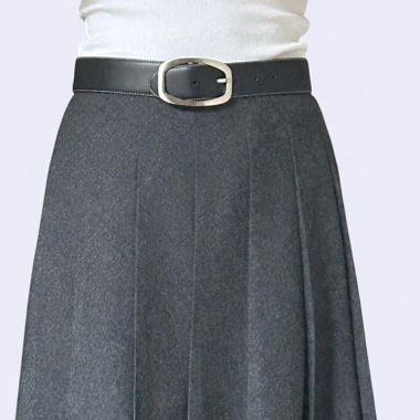 Ceinture taille en cuir avec grande boucle métallique