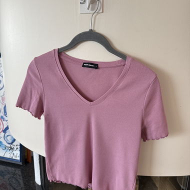Top rosa carino 100% cotone