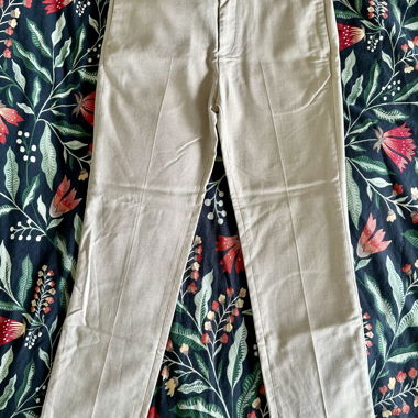 Straight Fit Linen Trousers