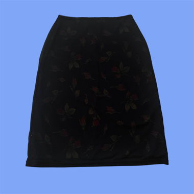 Blumenrock schwarz M Vintage